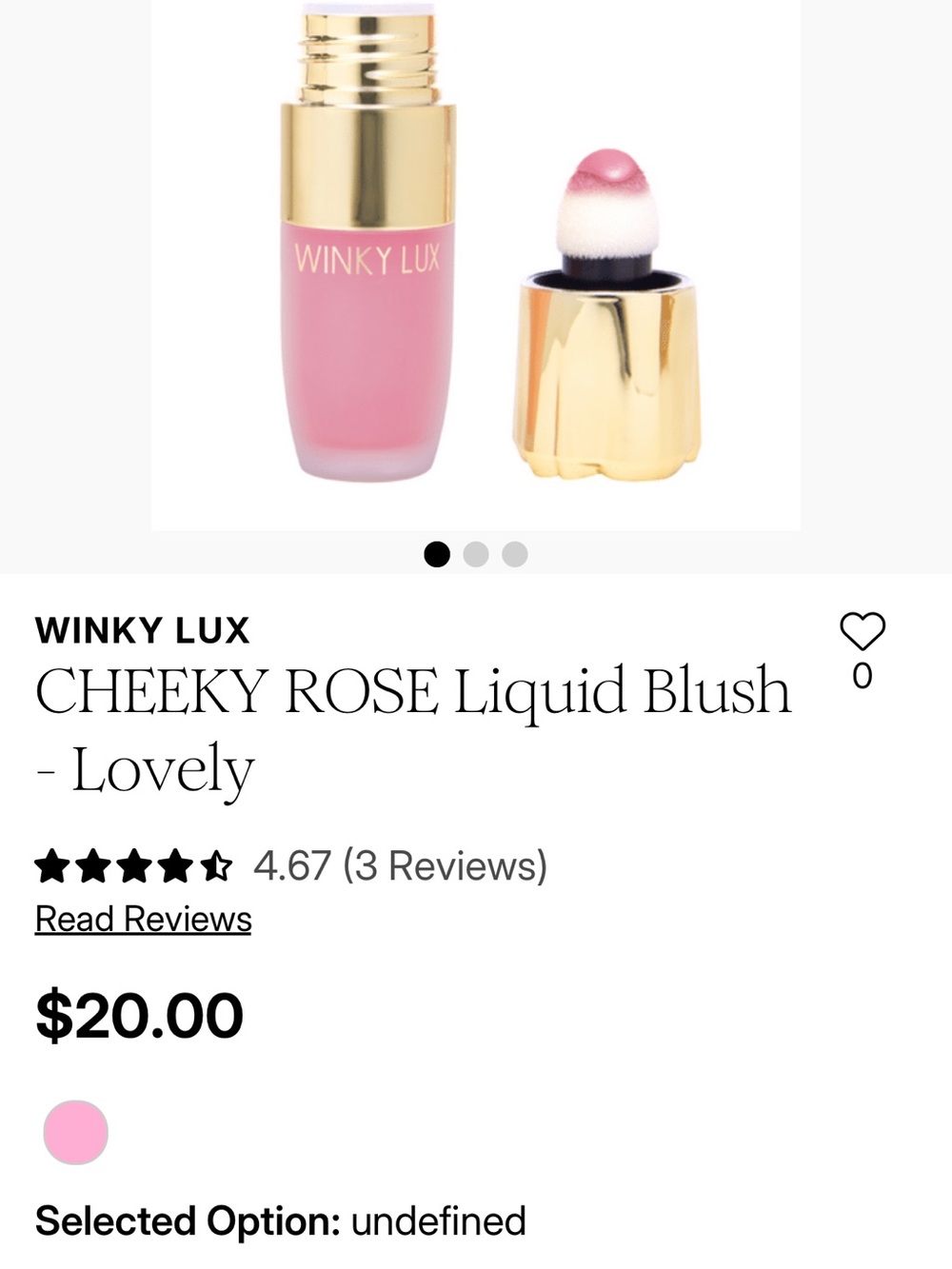 WINKY LUX Cheeky Rose Liquid Blush - Lovely Pink Shade